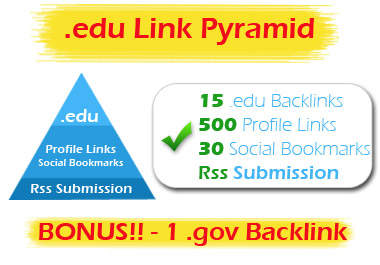 create a super edu link pyramid, with 90 edu backlinks,1100 forum profiles and 15 bookmarks 