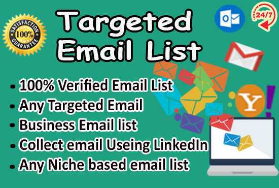 Provide Targeted Clean Email list Or B2b Email List for $15 ...