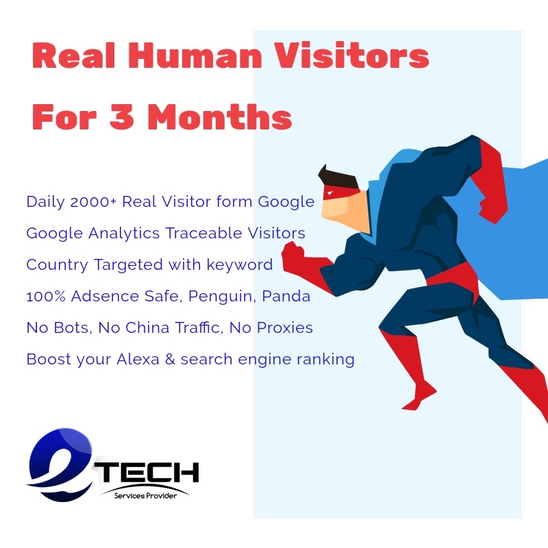 3 Months Unlimited Human web Traffic from Google