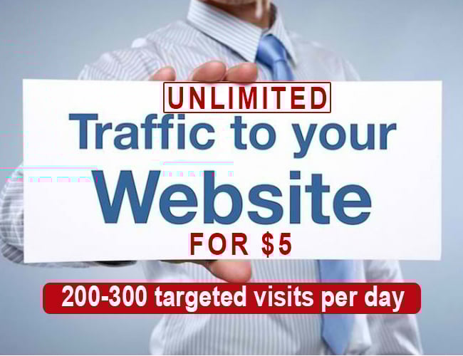 For Just 10 dollar you will get Unlimited USA traffic for 1 Month