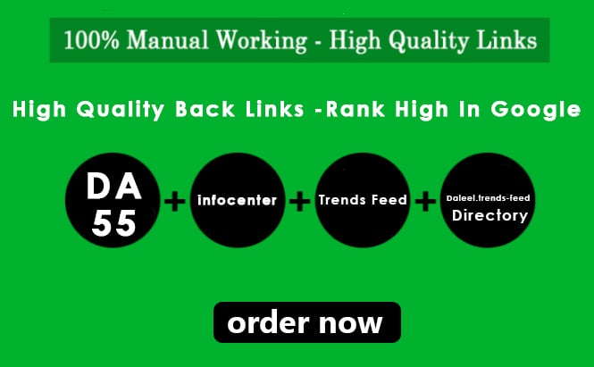 3 HQ DoFollow Backlinks DA:68 & 67