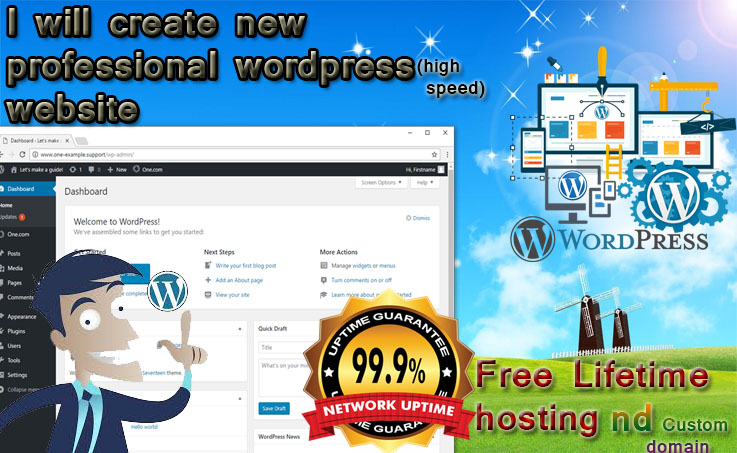 Create wordpress website which doesn't need further investment