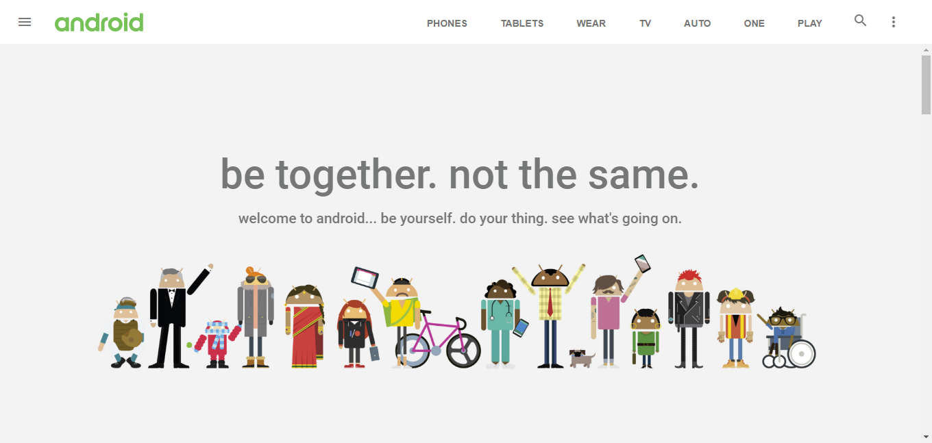 Get Html Android base theme with responsive