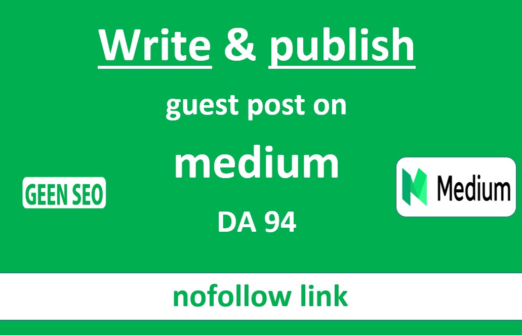 Write and publish guest post on medium DA94