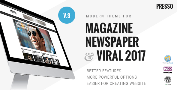PRESSO - Modern Magazine / Newspaper / Viral Theme