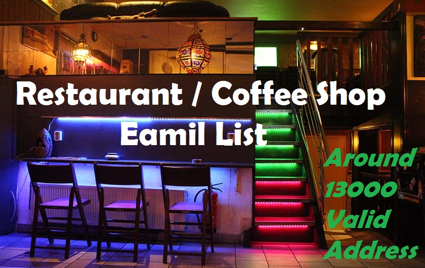 Restaurant / Coffee Shop Email List / Email Database (USA)