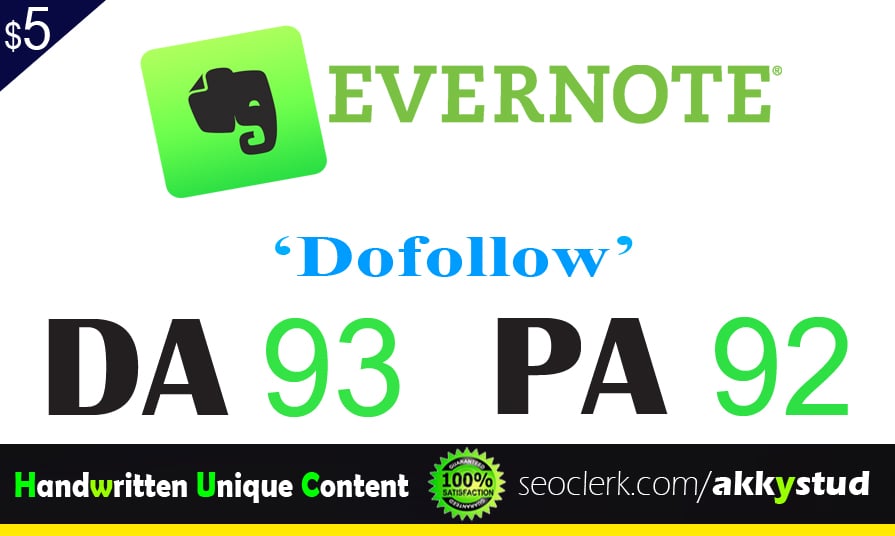 I will publish UNIQUE guest post on "Evernote" DA-93