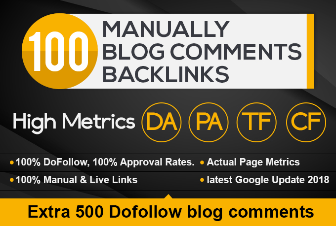 100 High Pa Da Manually Blog Comments Backlinks To Website