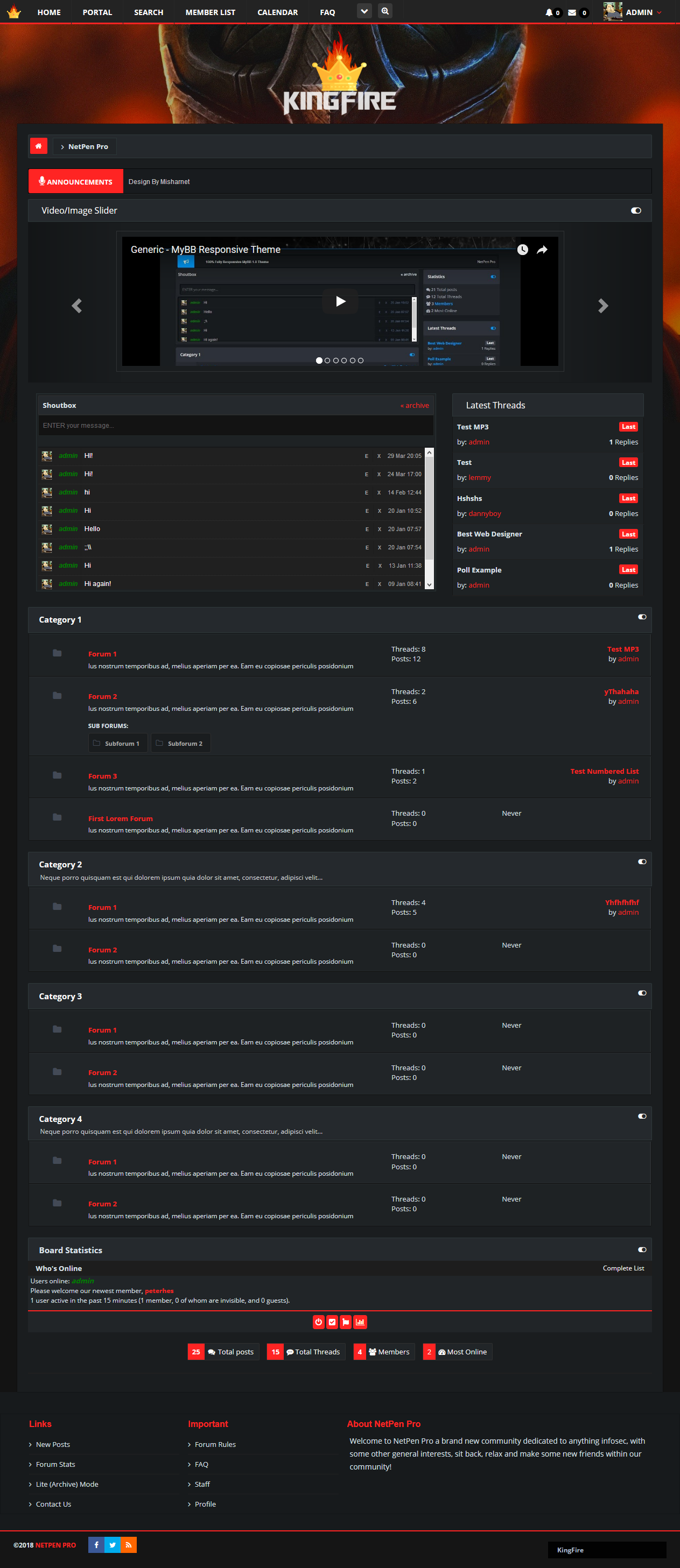 KingFire, Responsive MyBB 1.8 Theme