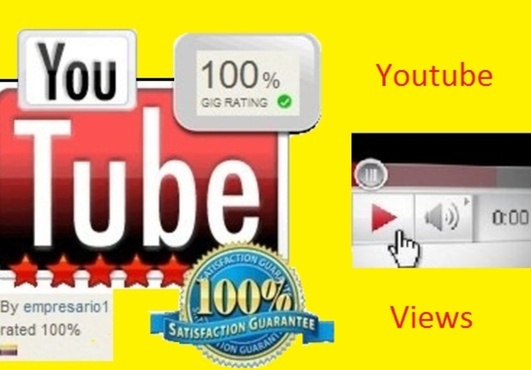 send 4100 guaranteed YOUTUBE views and 2 likes [with Gig Extras I will add until 50000 views] to your youtube video!!!@!