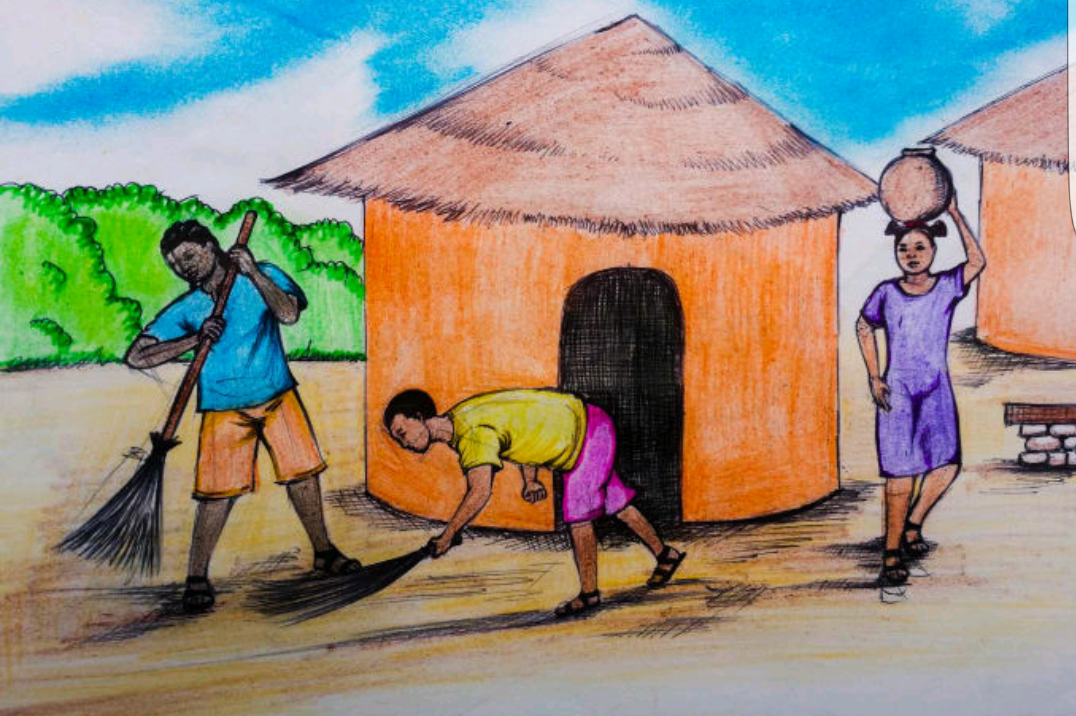 Elegant children book illustrations 