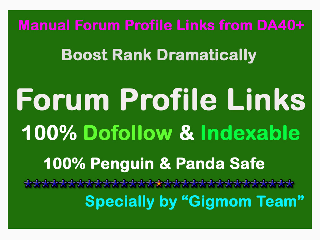 ULTRA Manual 400 Dofollow Forum Profile Links from DA40+ to Boost Rank 