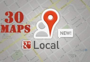 make 30 maps with reports, referencing your merged GOOGLE Places & Plus citation to local seo, Optimize your Local Page