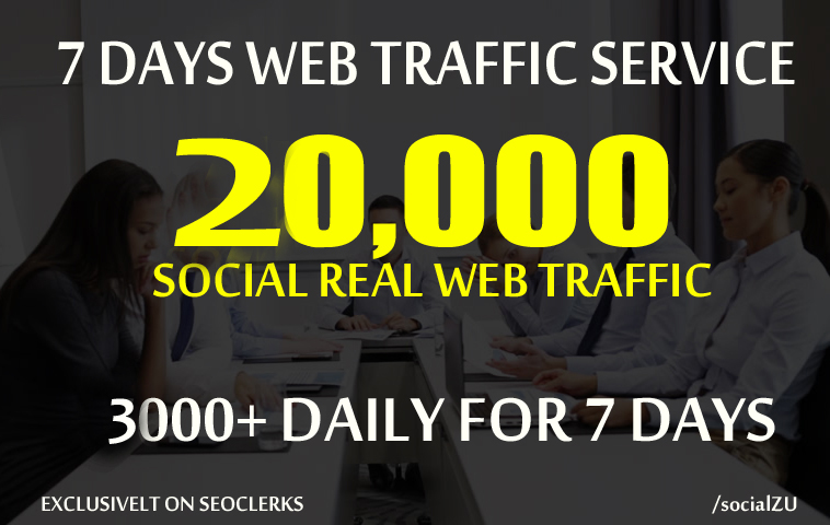 DRIVE 20,000+ REAL HUMAN TRAFFIC to your website or b...