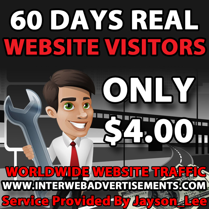 2 Months Web Traffic To Your Website, Blog or Affiliate Link