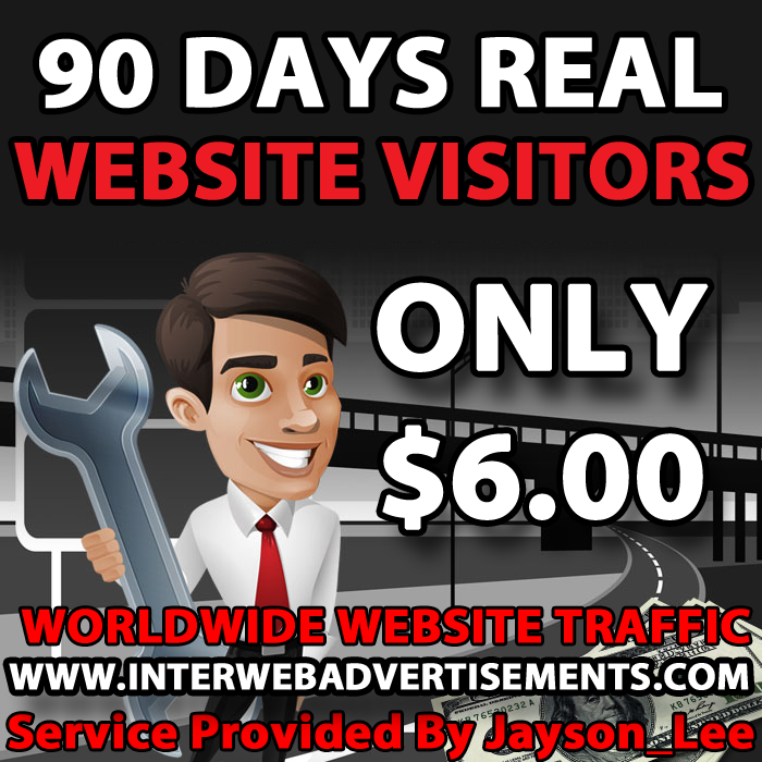 3 Months Web Traffic To Your Website, Blog or Affiliate Link