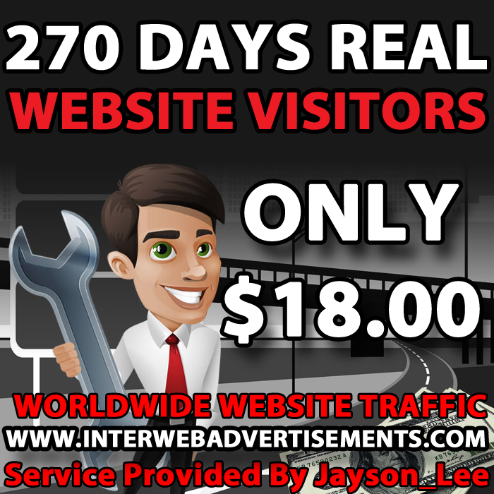9 Months Web Traffic To Your Website, Blog or Affiliate Link