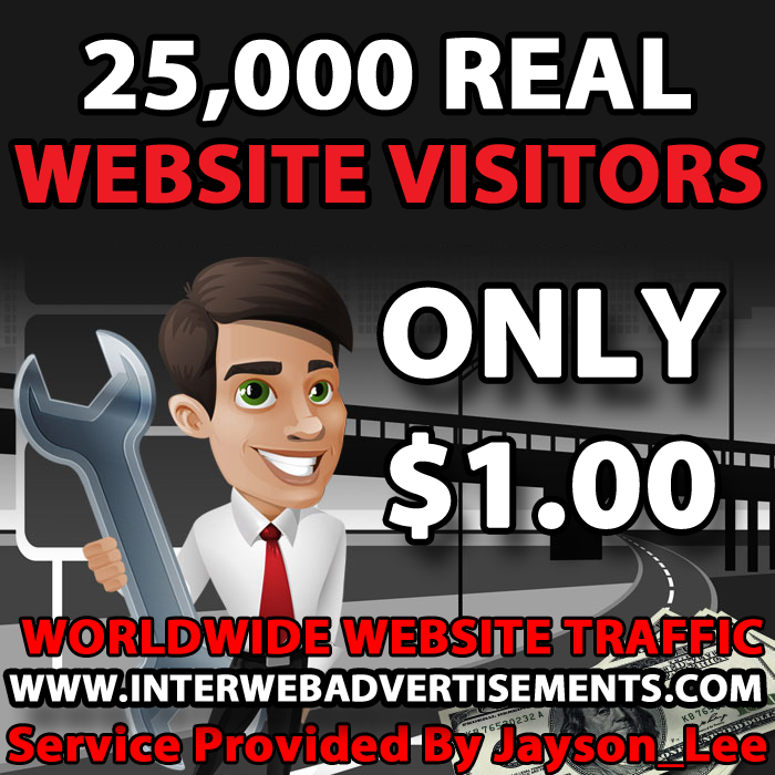 25K Web Traffic To Your Website, Blog or Affiliate Link