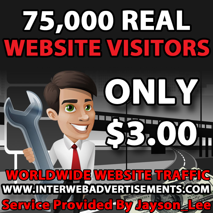 75K Web Traffic To Your Website, Blog or Affiliate Link