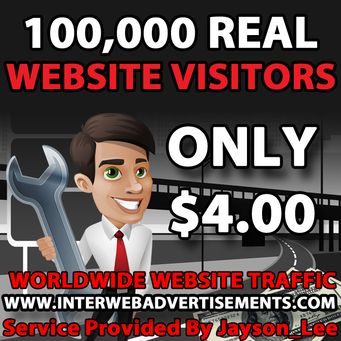 100K Web Traffic To Your Website, Blog or Affiliate Link