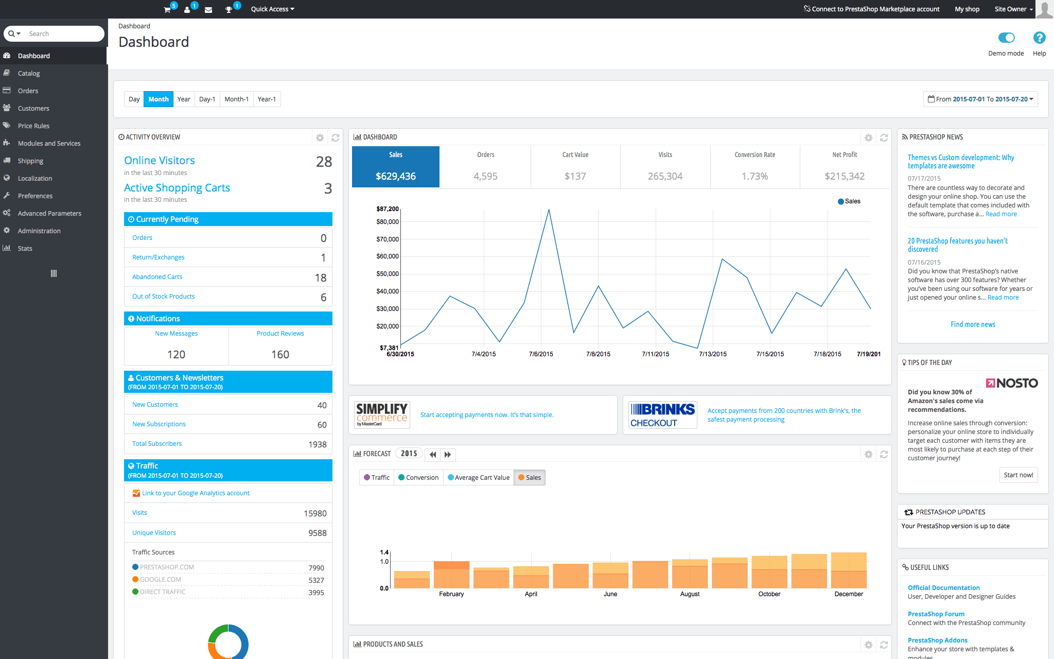 Ecommerce web store on hosted a non-existent name