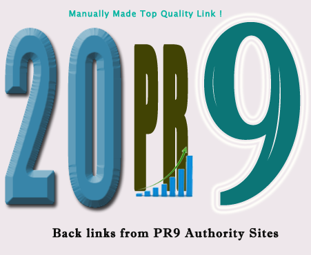 Manually create 20 backlinks from PR9 Authority Sites back to your website + Google Panda/Penguin Safe ★No software or Bots Used★