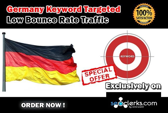 Drive 10000 GERMANY Keyword Targeted Low Bounce Rate Traffic