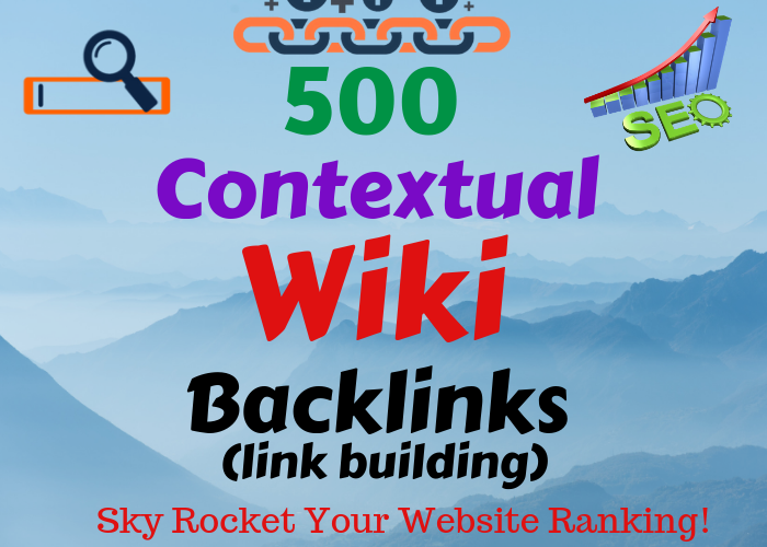 Submit Your site 500 Contextual Wiki Backlinks