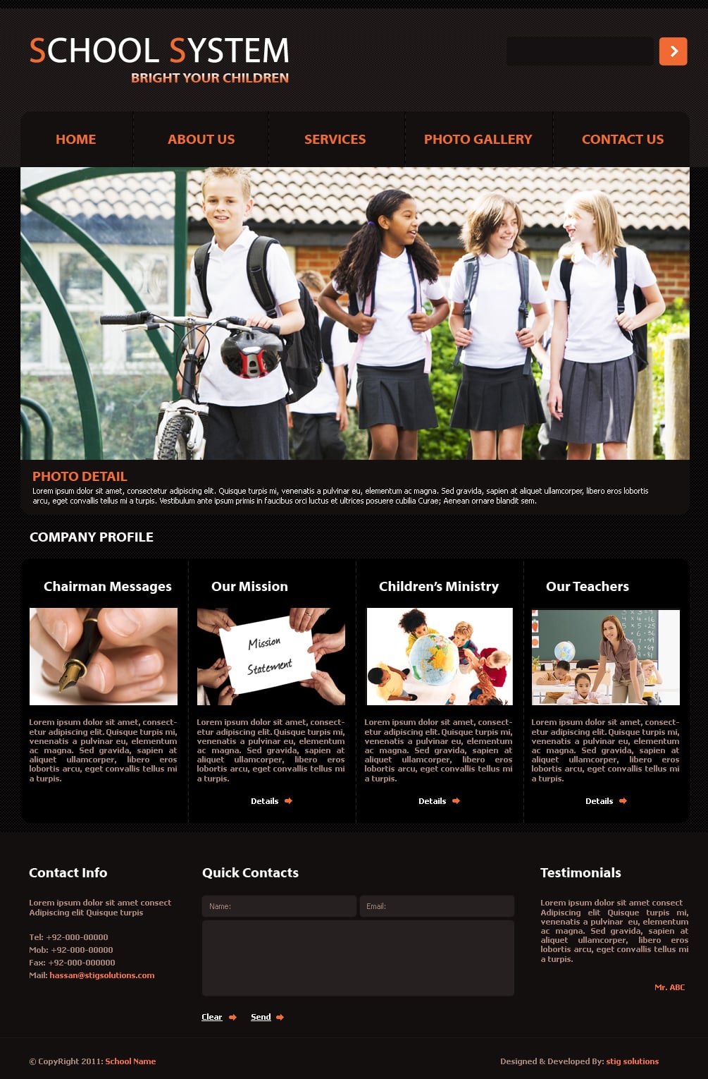 design a template for the main page of you website and send you PSD file 