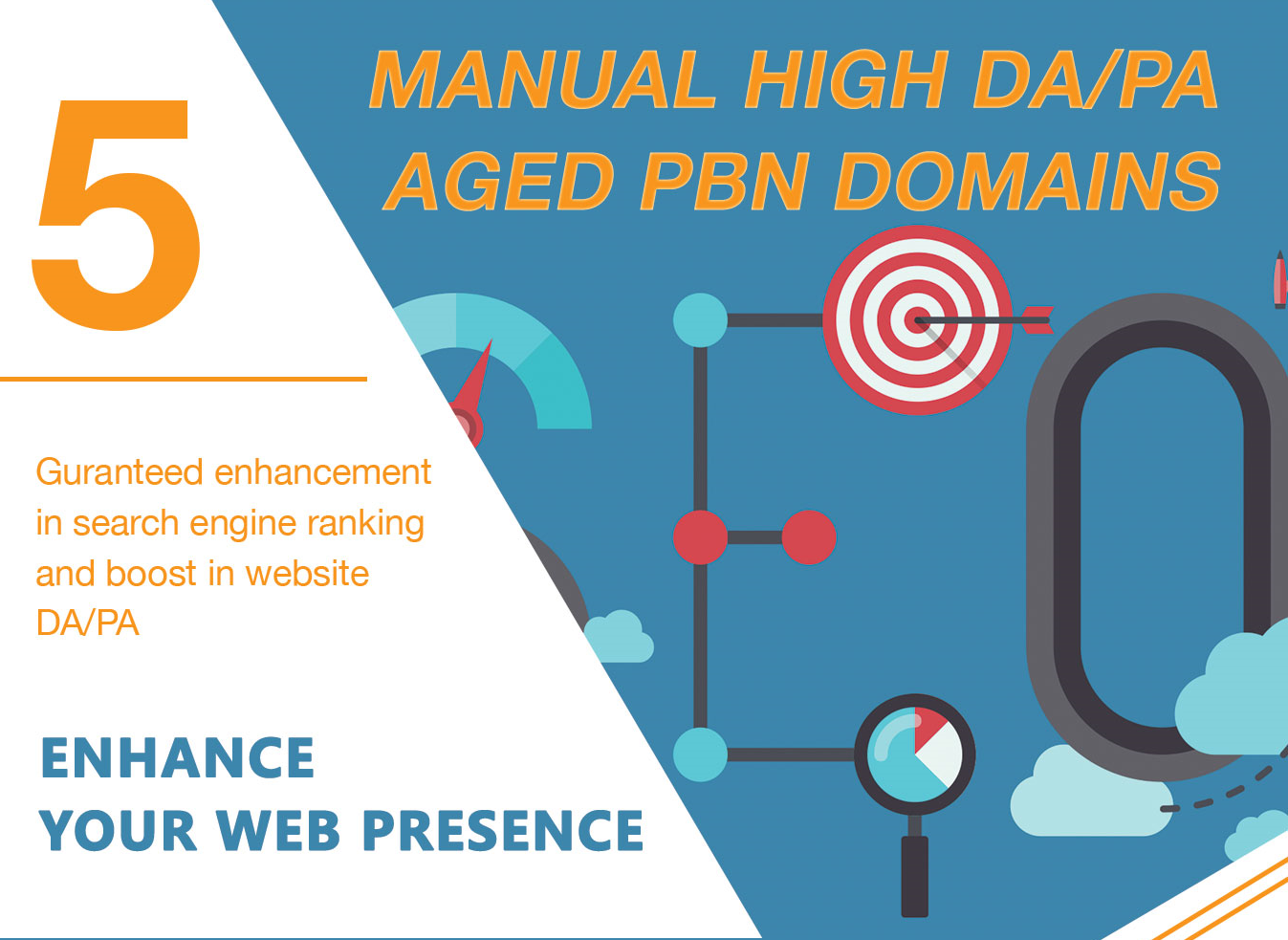 Get Your GOOGLE Serp Higher With 5 Permanent DA35+ PBNs Backlinks