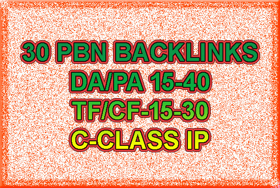 30 Permanent Homepage Pbn Backlinks High Pa Da Cf Tf