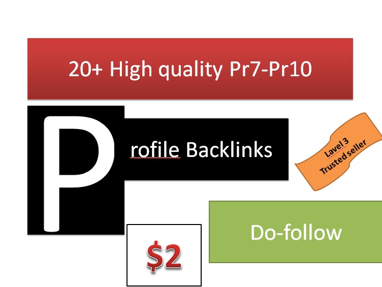 Get You 20+ high quality Profile back-links Manually create