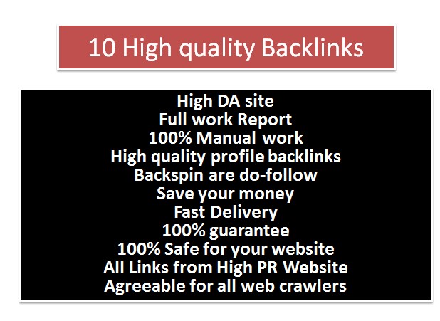 Get You 20+ high quality Profile back-links Manually create