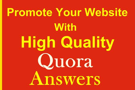 High Quality 10 Quora answers for your website ranking