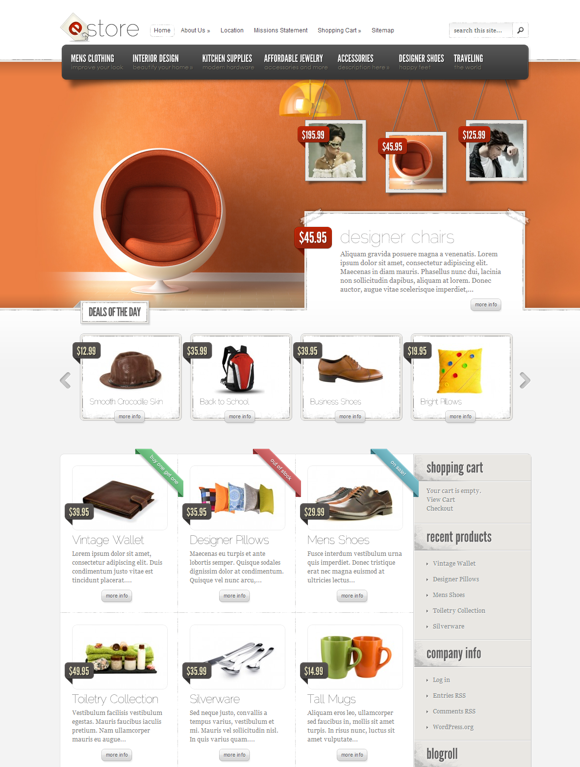 install this elegant WordPress (eStore) theme on your self-hosted WordPress website