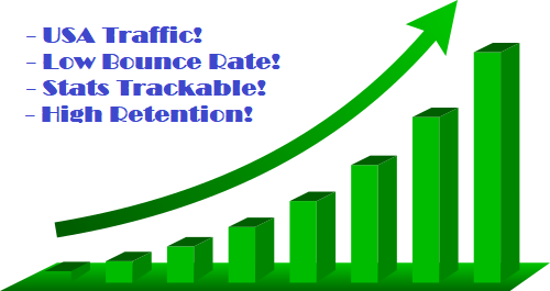 Low Bounce Rate USA Google Trackable Web Traffic