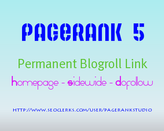 give you blogroll backlink permanent on my pagerank 5 dofollow seo site just
