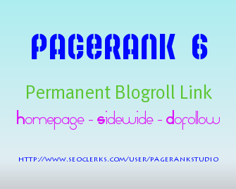 give you blogroll backlink permanent on my pagerank 6 dofollow seo site just