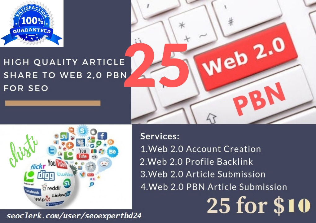 I promote your websites by article sharing to web 2.0 pbn