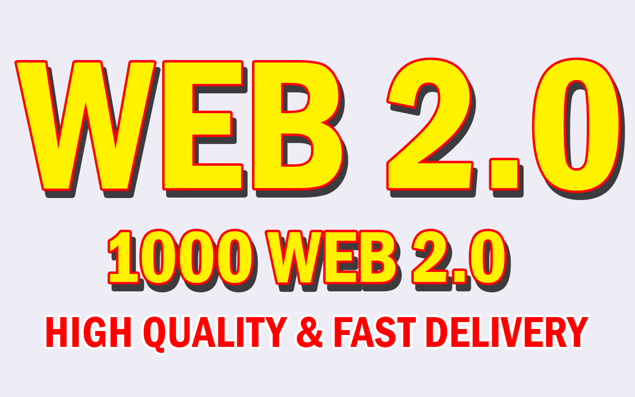 Build Fast 1000+ SEO WEB 2.0 Most Powerful Backlinks With High PR9, PR8 And PR7