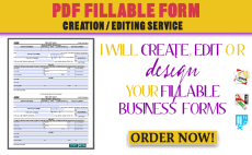 Design a PROFESSIONAL Fillable PDF Form For Your Company or Personal Use.