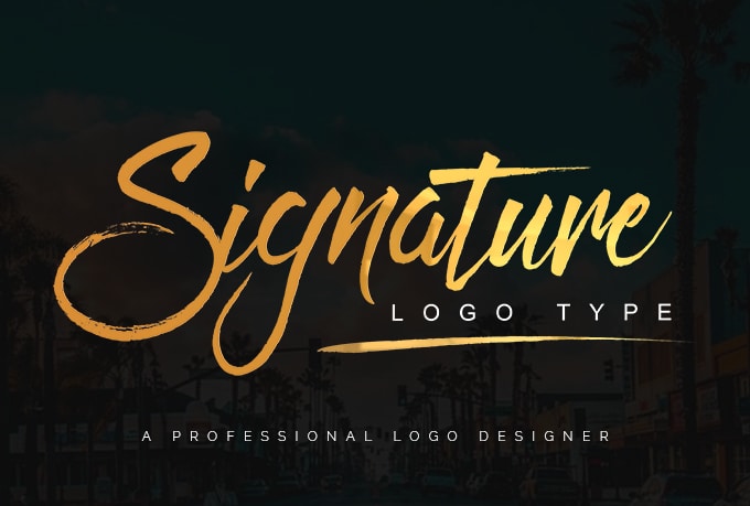 design handwritten or signature logo