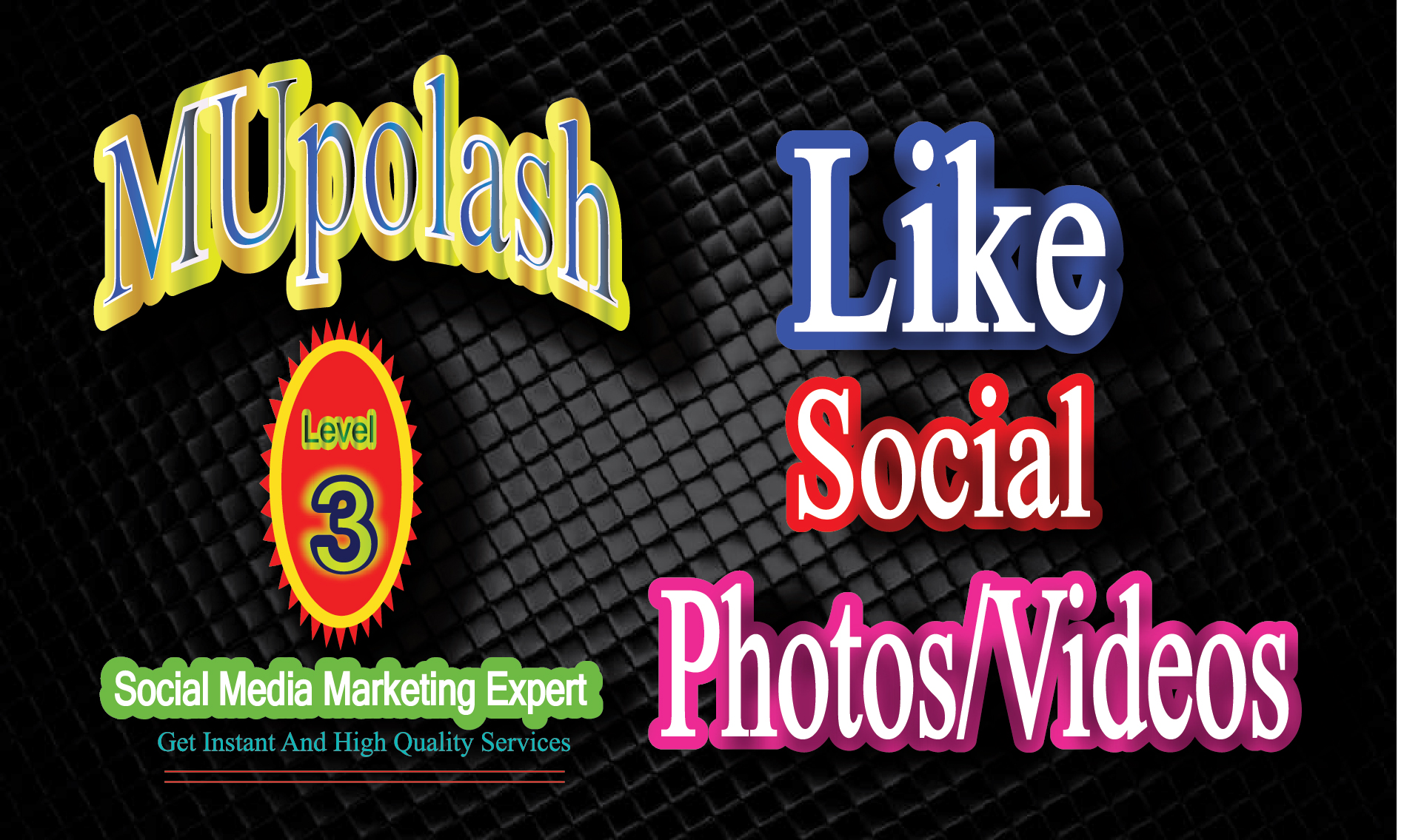 Get Faster On your social post/photos/videos,(No-refil)