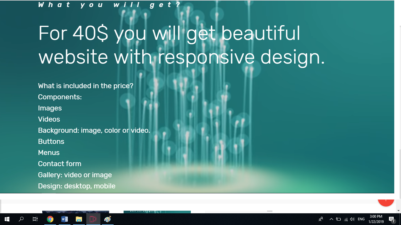 create you a beautiful Mobirise website