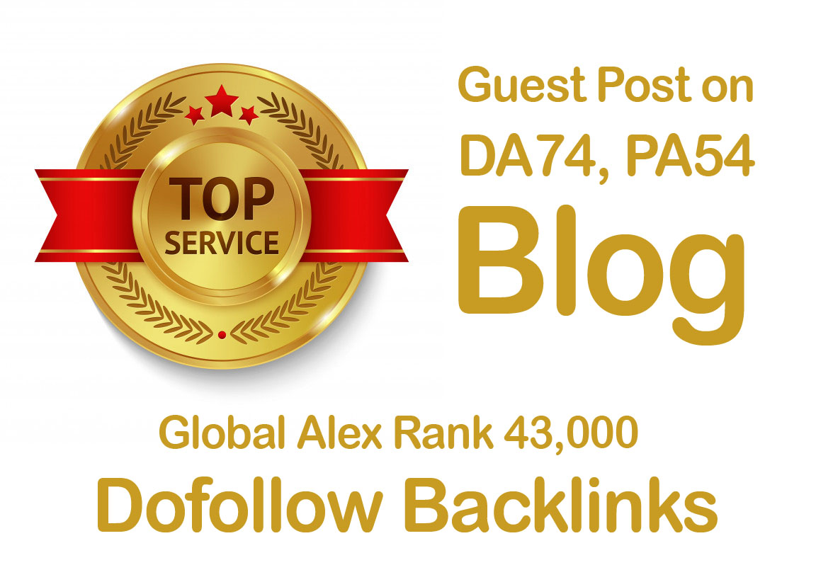 Write And Publish A Guest Post On DA74 PA54 Blog With A Dofollow Link For 111 SEOClerks