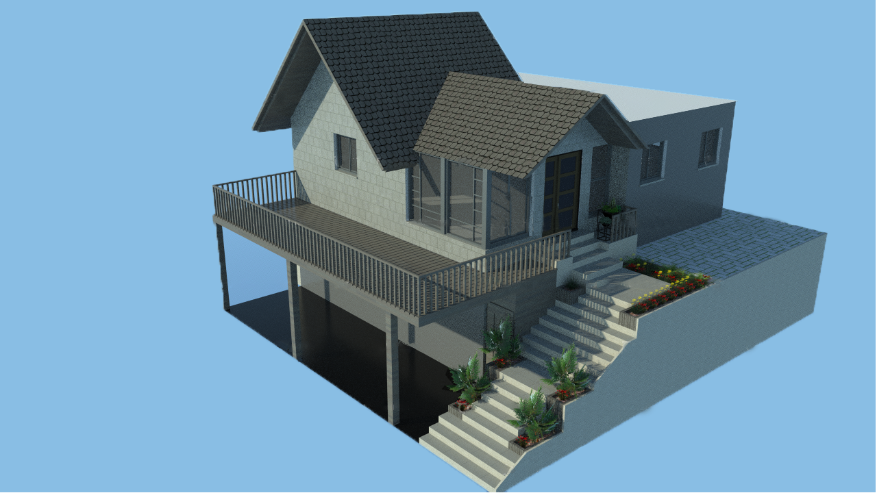 3D Sketchup Model And Render For your home,Garden,Resort Plan