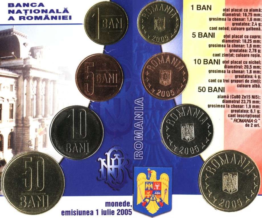send you all the monetary coins currently in circulation in Romania and/or the first 3 banknotes
