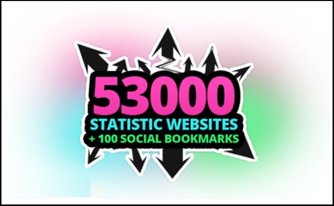 submit your site to 53K statistic websites + 100 Social Bookmarks