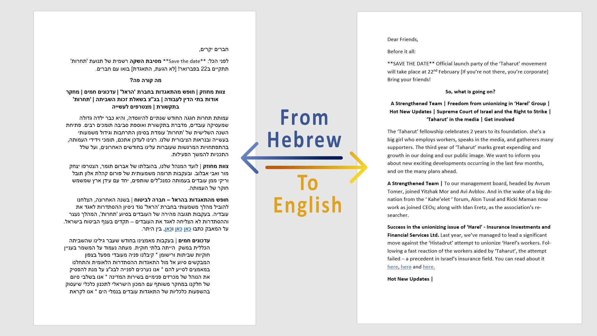 I'll translate anything you need