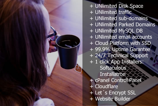 Web Hosting cPanel with unlimited Space, Transfer and E-mail Accounts